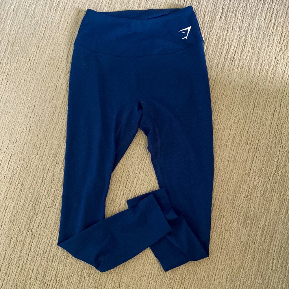 Womens Navy Gymshark Leggings (full length)